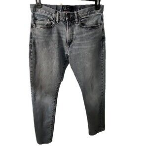 Gap Men's Slim Medium Wash Denim Stretch Jeans Straight Leg 32x32 (Actual 32x30)